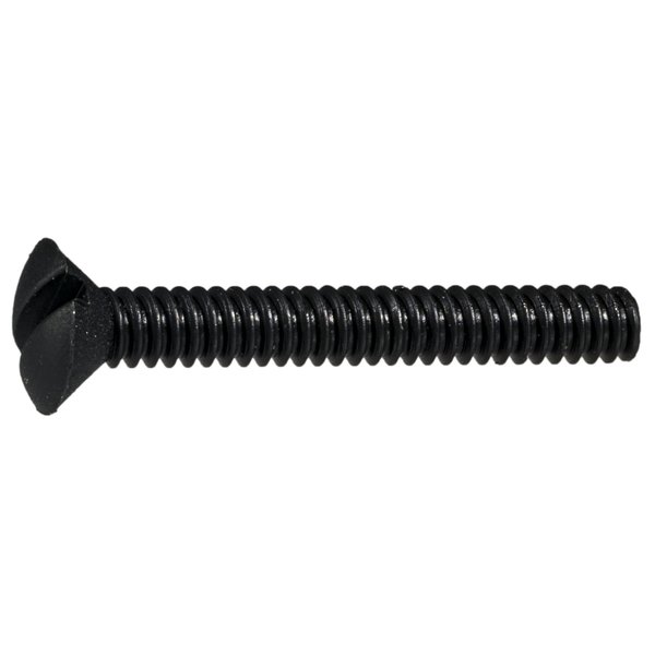 Midwest Fastener #6-32 x 1 in Slotted Oval Machine Screw, Black Oxide Nylon, 15 PK 33297